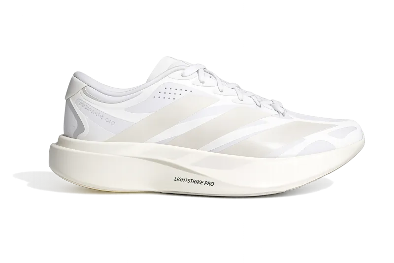 White Adidas Adizero Evo SL EXO running shoe